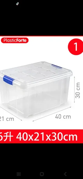 Caja Plástico Transparente 40x21x30cm