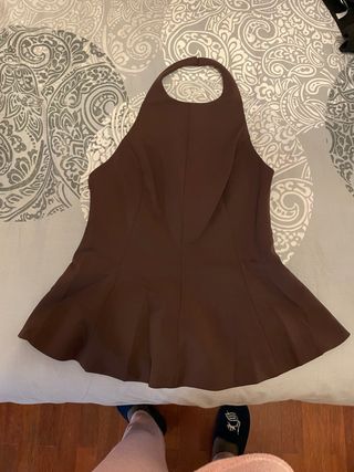 Blusa halter marrón