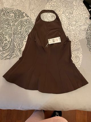 Blusa halter marrón