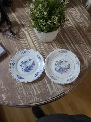 6 Platos Vintage Arcopal Kalinka festoneado.