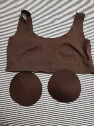 Body mujer marrón con copas