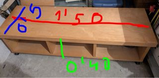 Mesa TV madera con ruedas