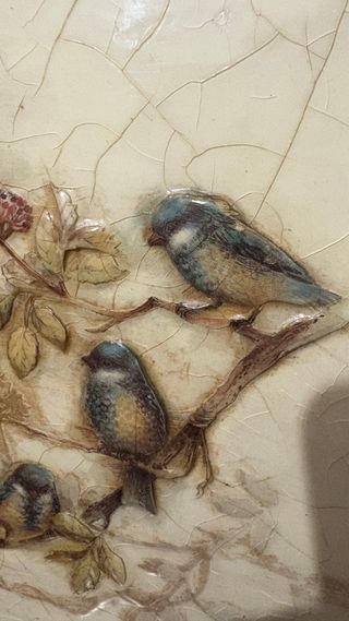 Cuadro de pájaros y luna