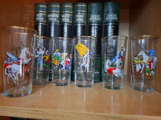 Vasos antiguos Don Quijote cristal