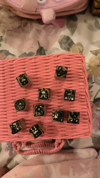 Sellos de madera infantiles sin tinta externa