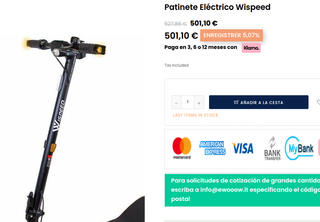 Patinete Eléctrico Wispeed Nuevo