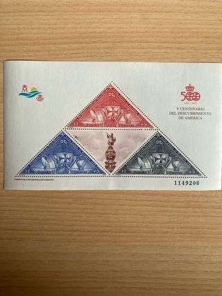 Set di francobolli Spagna V Centenario Scoperta