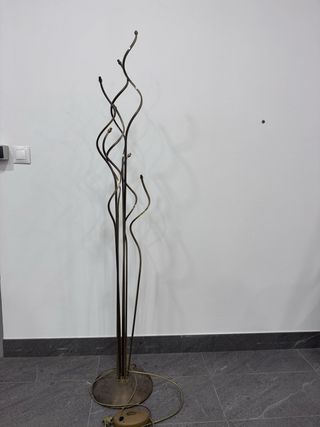 Lámpara Pie Orgánica Escultural Latón