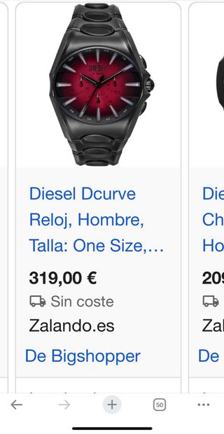 Reloj Diesel Negro y Rojo