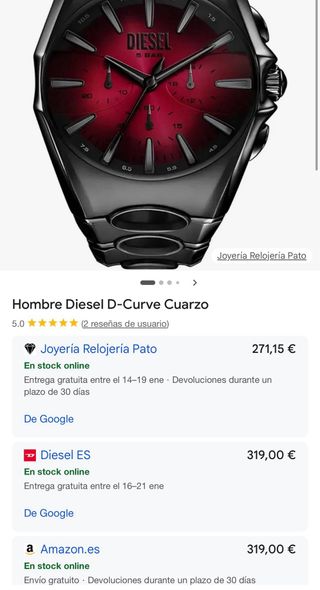 Reloj Diesel Negro y Rojo
