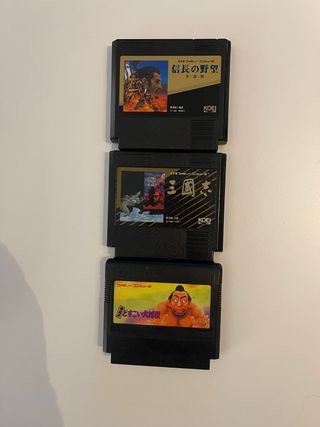 3 Juegos NES KOEI: Nobunaga, Sangokushi, Sumo