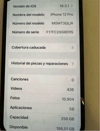 iPhone 12 Pro 256GB Negro/Gris
