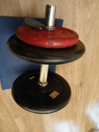 Mancuernas de metal 18 kg cada una(par)