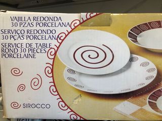 Vajilla Porcelana 30 Piezas, 6 servicios