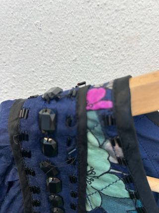 Vestido floral Derhy azul y morado