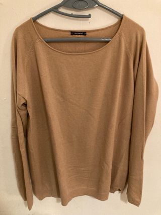 Sudadera Promod camel manga larga