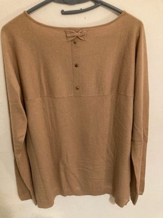 Sudadera Promod camel manga larga