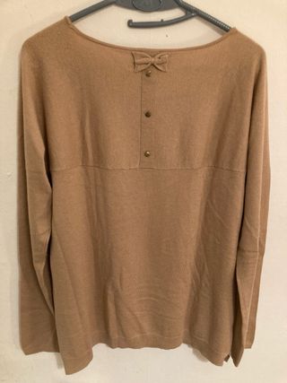 Sudadera Promod camel manga larga