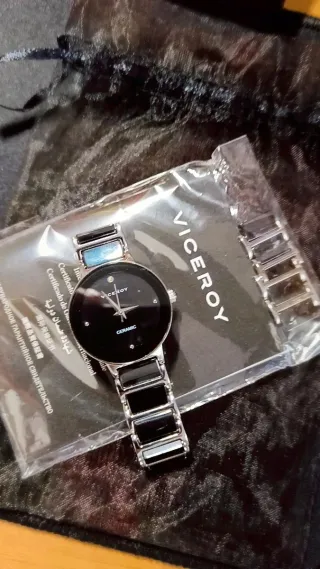 Reloj Viceroy Cerámica Negro y Plateado