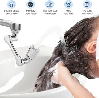 Aireador Grifo Giratorio 1080° Negro/Plata