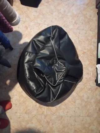 Puff grande polipiel negro