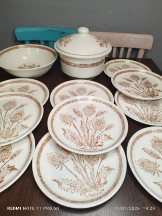 Juego Vajilla Vintage 12 Piezas Flores