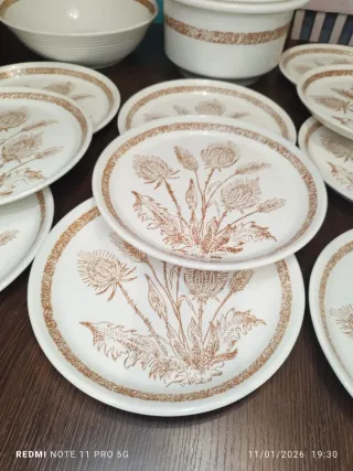 Juego Vajilla Vintage 12 Piezas Flores