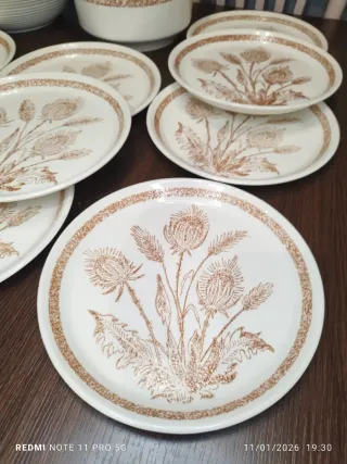 Juego Vajilla Vintage 12 Piezas Flores