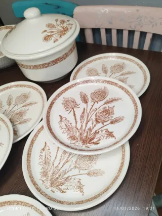 Juego Vajilla Vintage 12 Piezas Flores