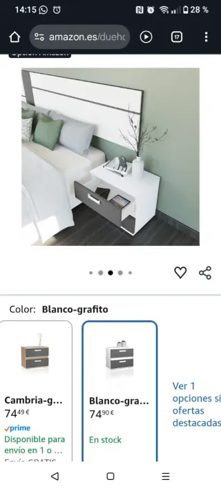 2 mesillas de noche de exposición. SIN USAR