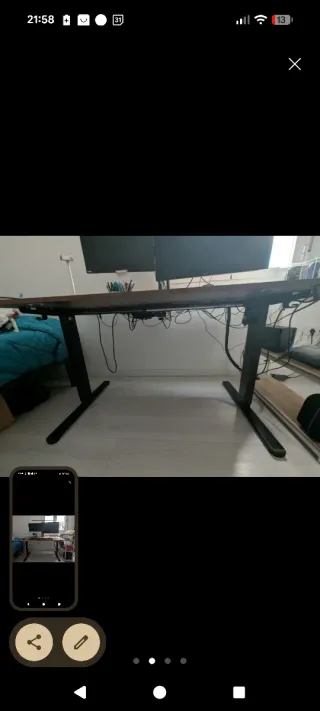 Escritorio elevable 140x80 cm