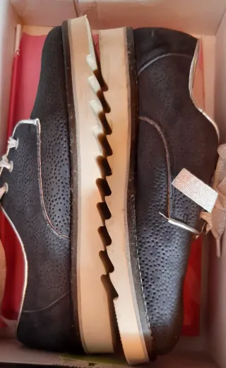 Zapatos RIVA di mare azul y plata