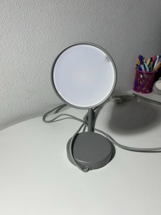 Lampada da tavolo/parete grigia in metallo