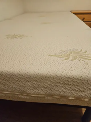 Colchón viscoelástico y somier individual