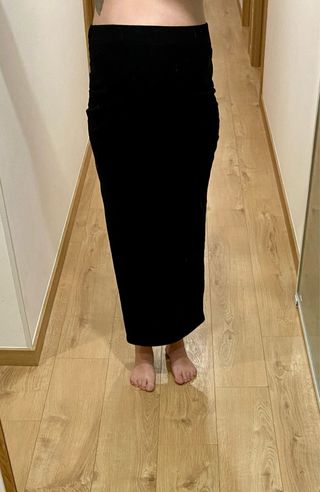 Falda larga premamá negra