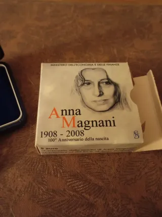 Moneda Plata Italia Anna Magnani 1908-2008