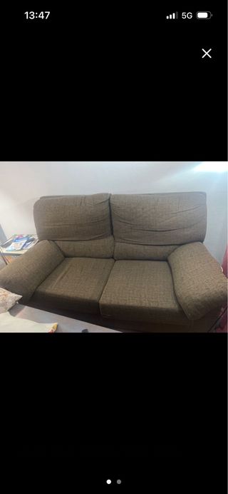 Sofá de 2 plazas en tela