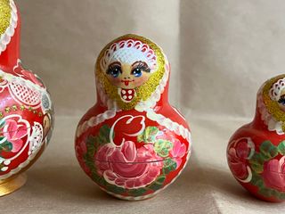 Matrioska russa originale in legno - 6 pezzi