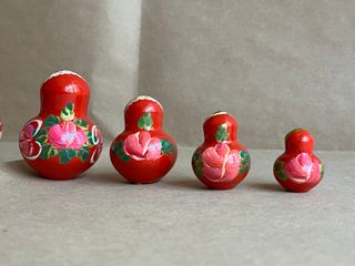 Matrioska russa originale in legno - 6 pezzi