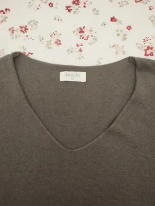 Jersey verde caqui manga larga