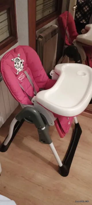 Trona para bebé con funda y bandeja