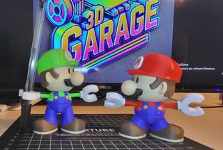 Coppia personaggi stile videogame Supermario