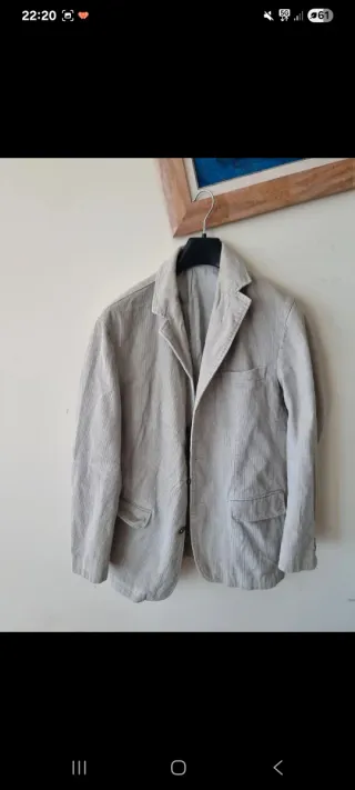 Americana de pana beige