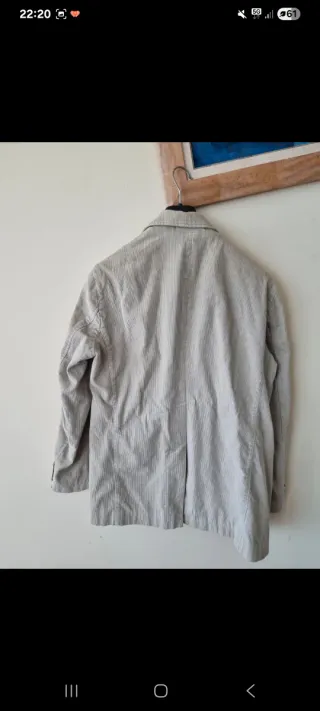 Americana de pana beige