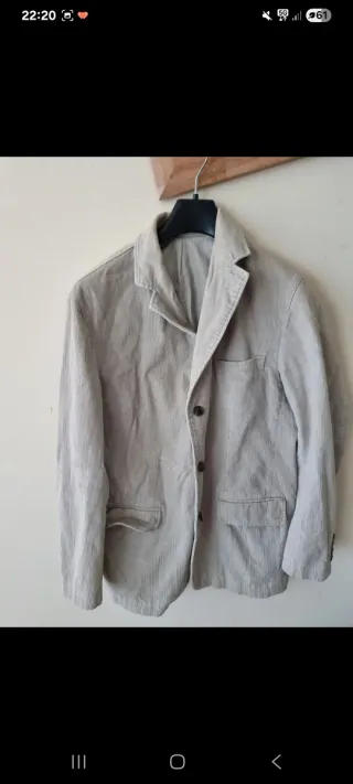 Americana de pana beige