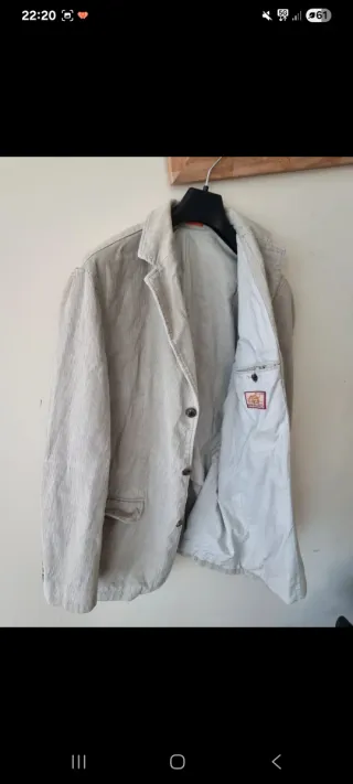 Americana de pana beige