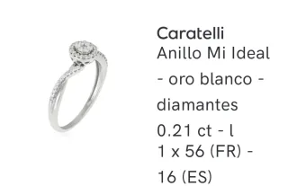 Anillo CARATELLI Oro Blanco Diamantes