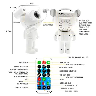 Proyector Astronauta Aurora Bluetooth