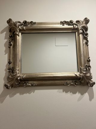 Espejo Marco Plateado