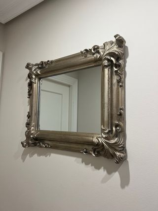 Espejo Marco Plateado